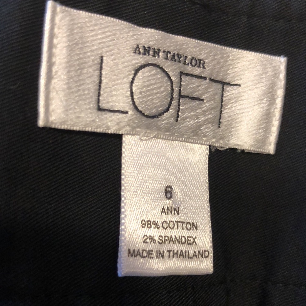 LOFT ANN TAYLOR ANN BERMUDA SHORTS BLACK SIZE 6 - Picture 8 of 13